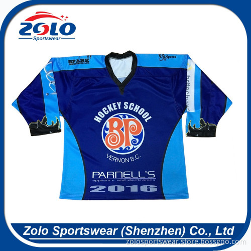 latest hot sale sublimated team ice hockey practice jersey custom